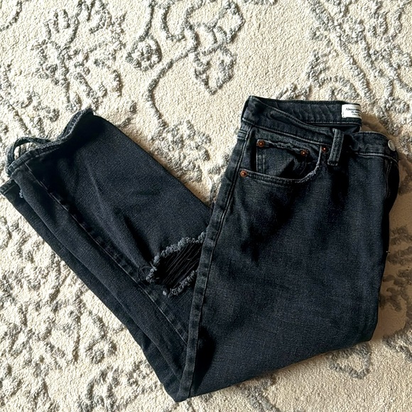 Abercrombie & Fitch Curve Love Ankle Straight Ultra High Rise Size 28/6 Short - Picture 4 of 7